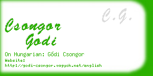 csongor godi business card